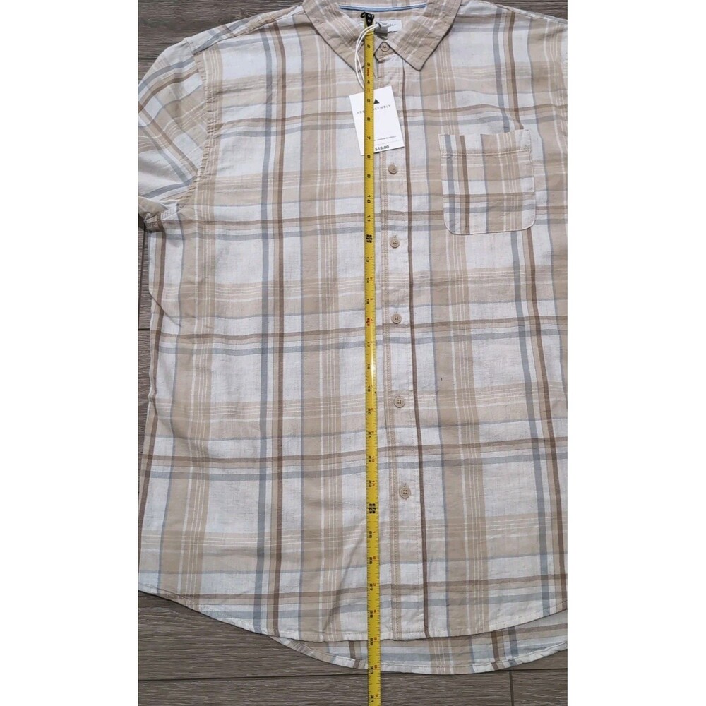 LOT/2 FREE ASSEMBLY PLAID BUTTON FRONT SHIRTS LONG SLEEVE MENS SIZE L   NWT - Picture 15 of 16